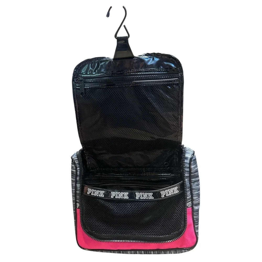 Victoria's Secret PINK Shower Caddy Gypsy Pink/ Grey Marl Hanging Travel Bag New